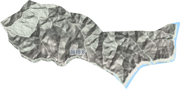藤桥乡地形图