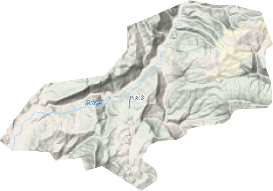 内东乡地形图