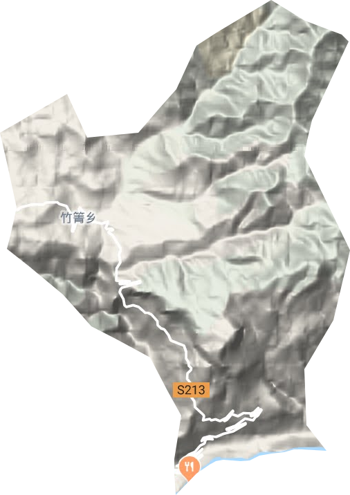 竹箐乡地形图