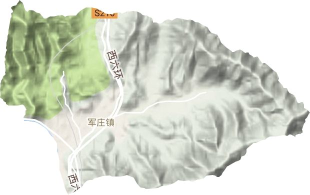军庄镇地形图