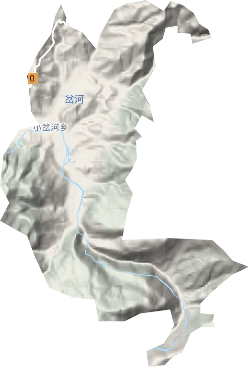 小岔河乡地形图