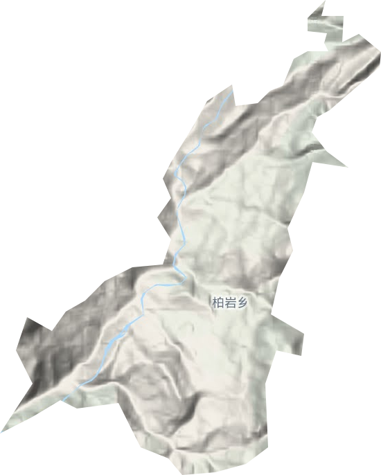 柏岩乡地形图