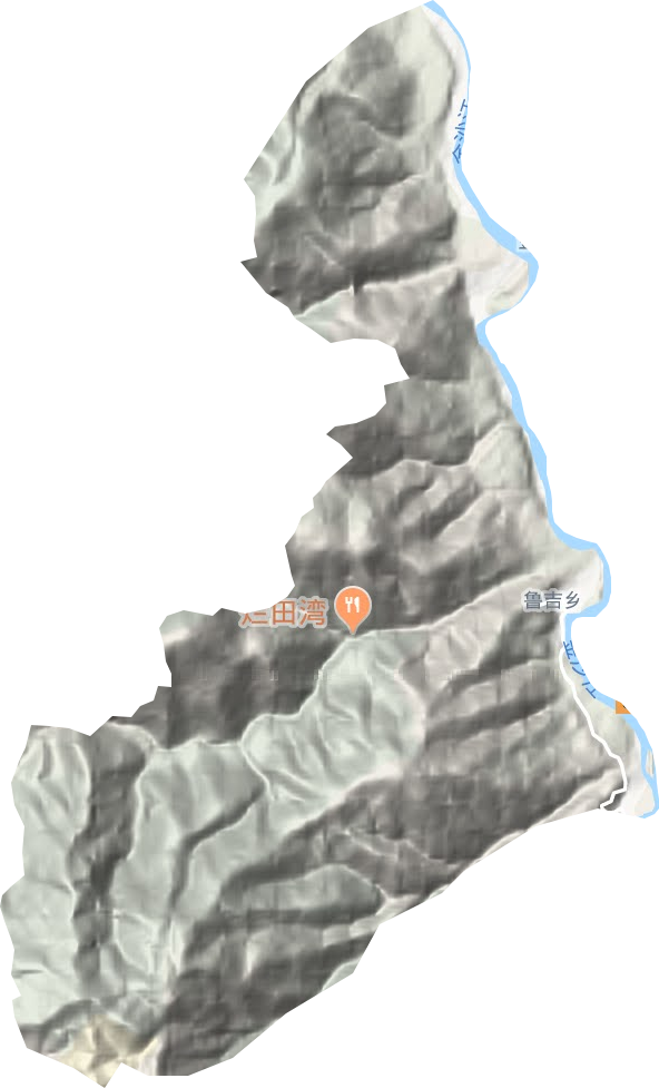 鲁吉乡地形图