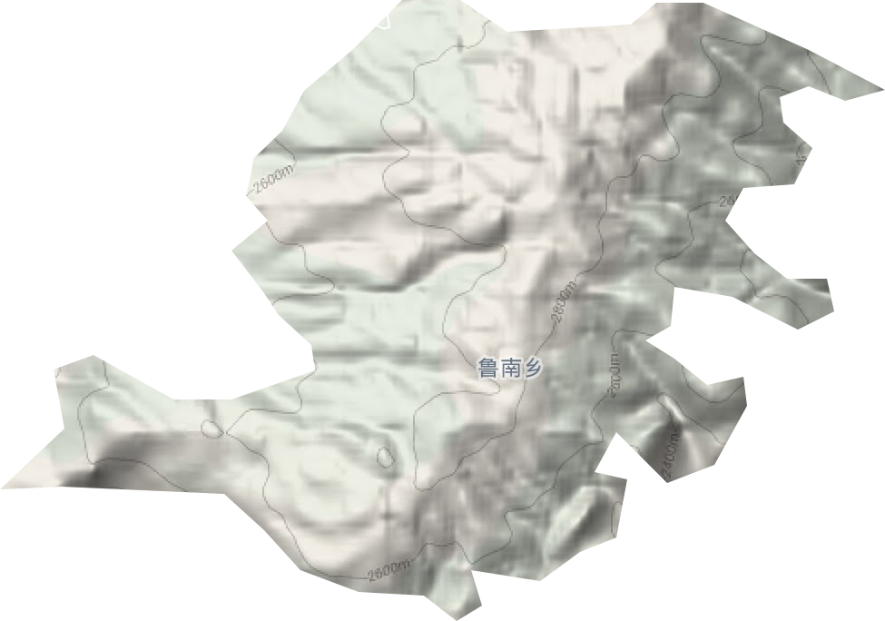 鲁南乡地形图