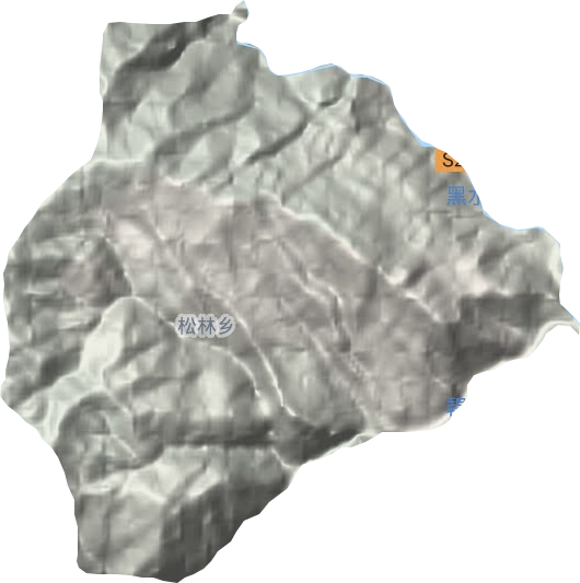 松林乡地形图