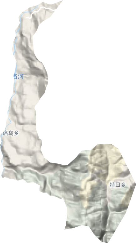 洛乌乡地形图