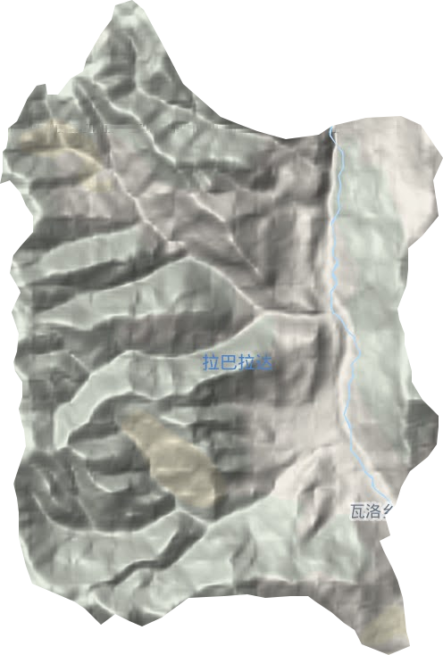 瓦洛乡地形图