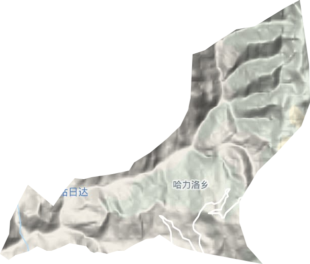 哈力洛乡地形图