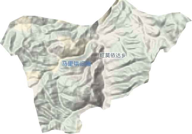 红莫依达乡地形图