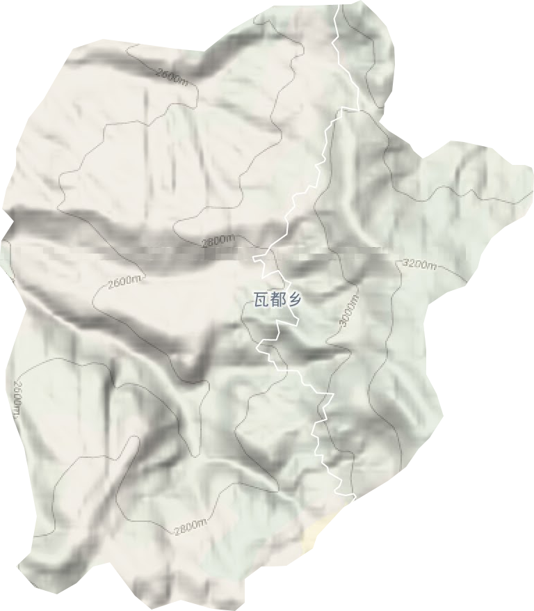 瓦都乡地形图