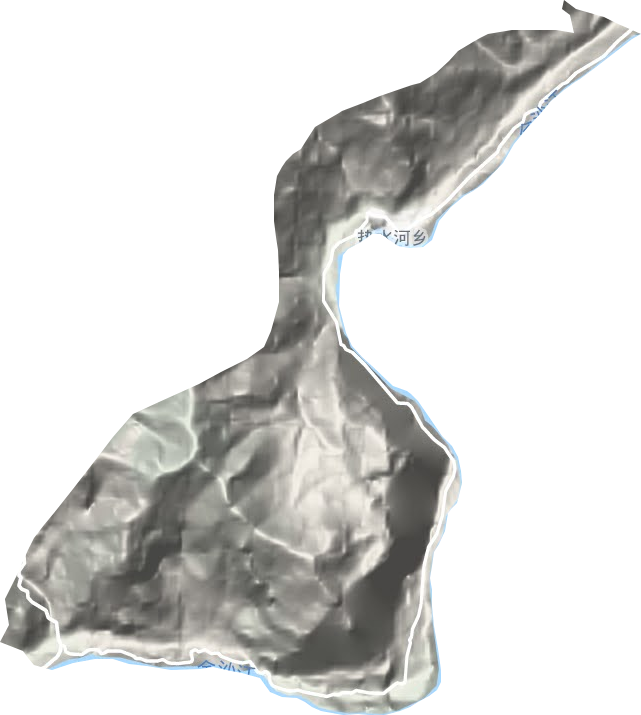 热水河乡地形图
