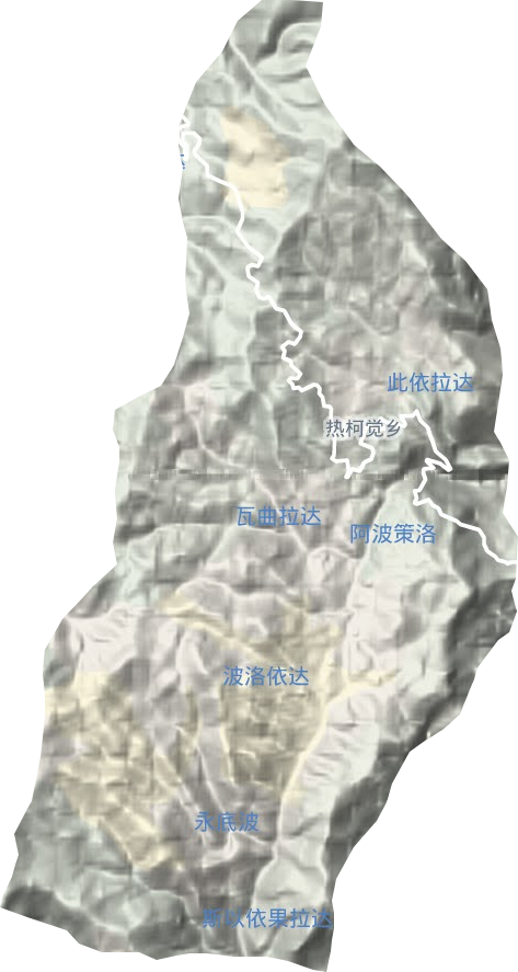 热柯觉乡地形图