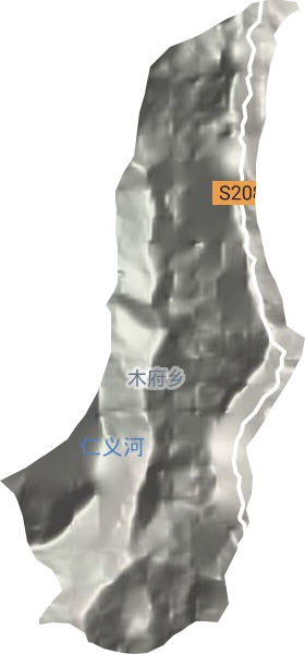 木府乡地形图