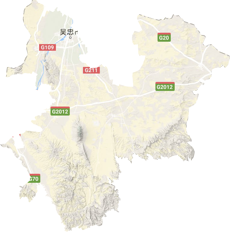 吴忠市地形图