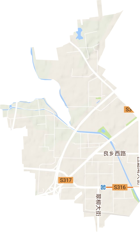 西潞街道地形图