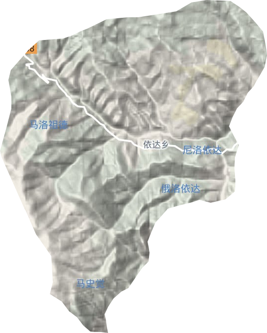 依达乡地形图