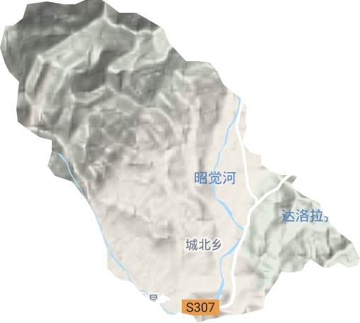 城北乡地形图