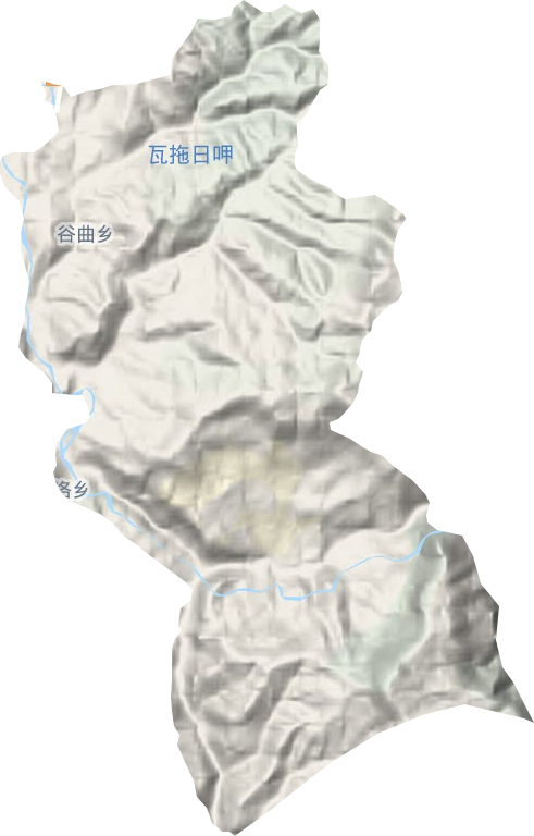 谷曲乡地形图