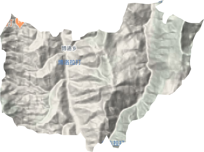 博洛乡地形图