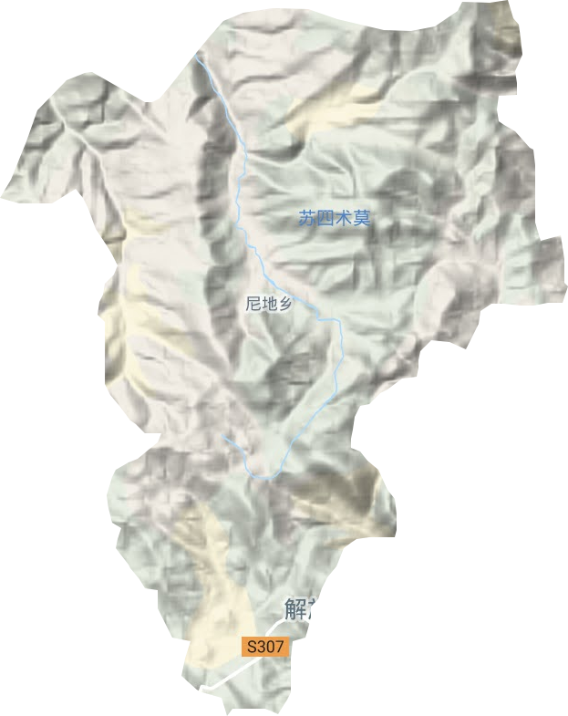 尼地乡地形图