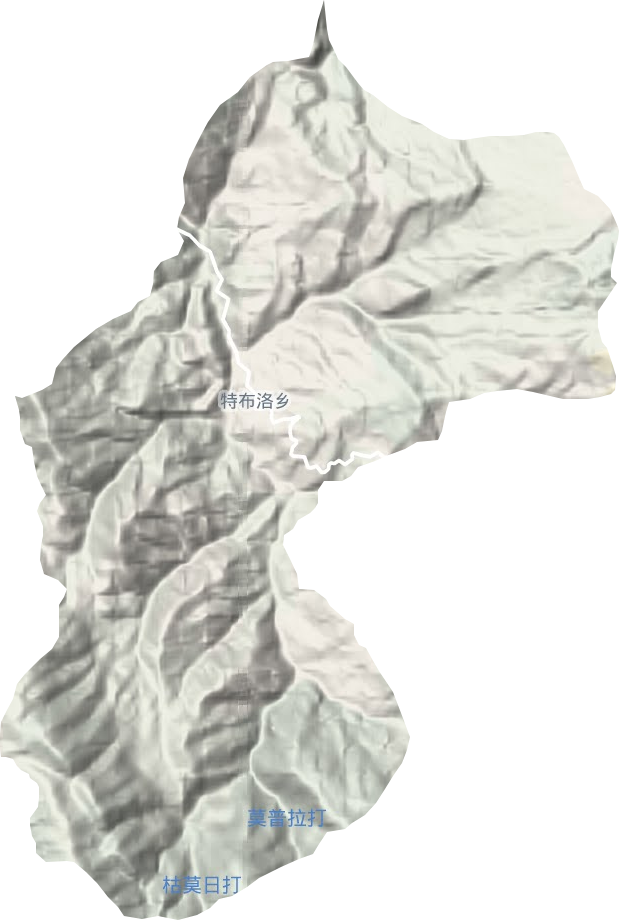 特布洛乡地形图