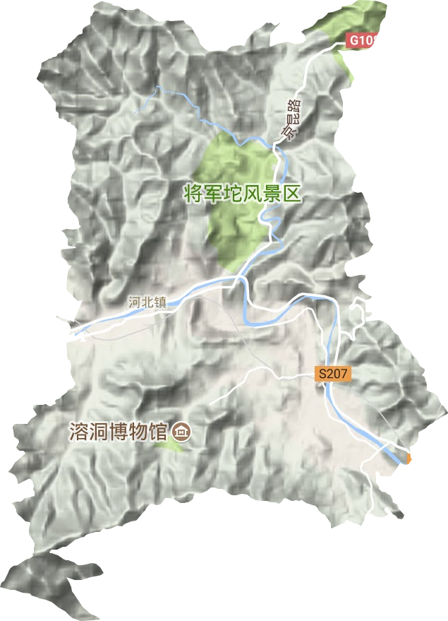 河北镇地形图