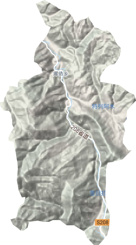 库依乡地形图