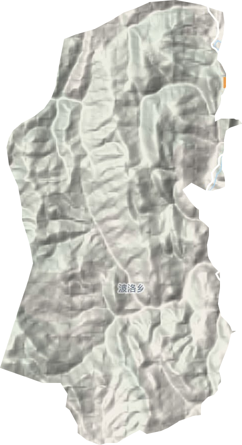 波洛乡地形图