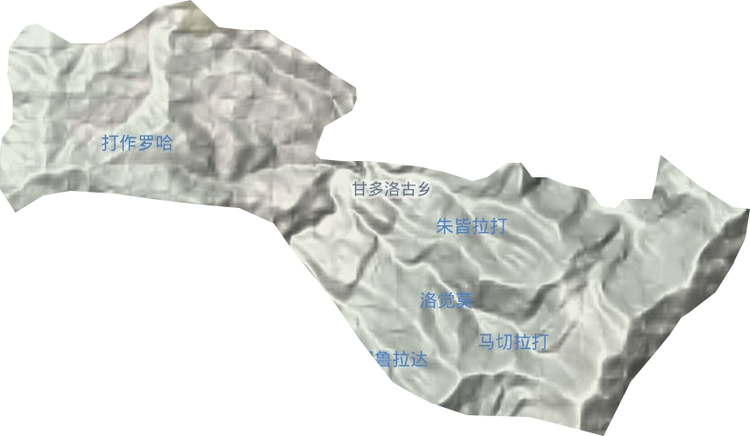 甘多洛古乡地形图