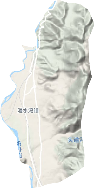 漫水湾镇地形图