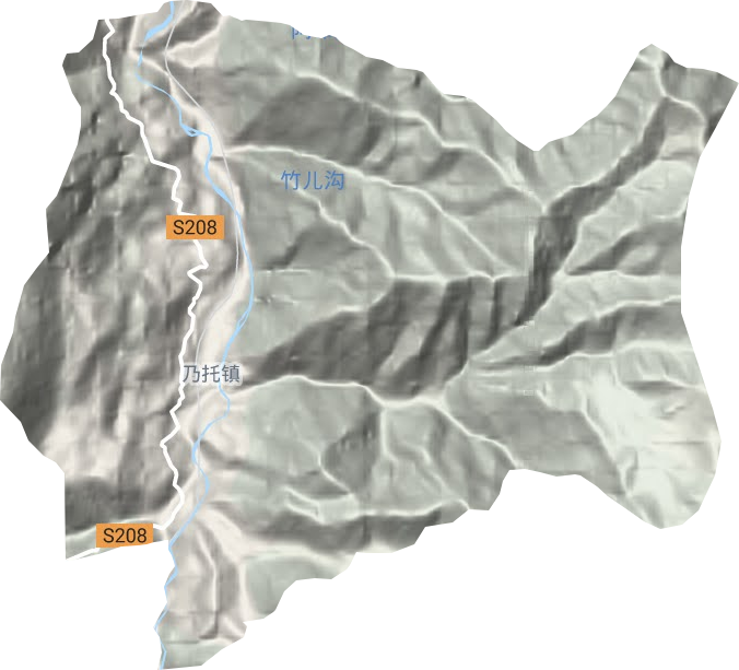 乃托镇地形图