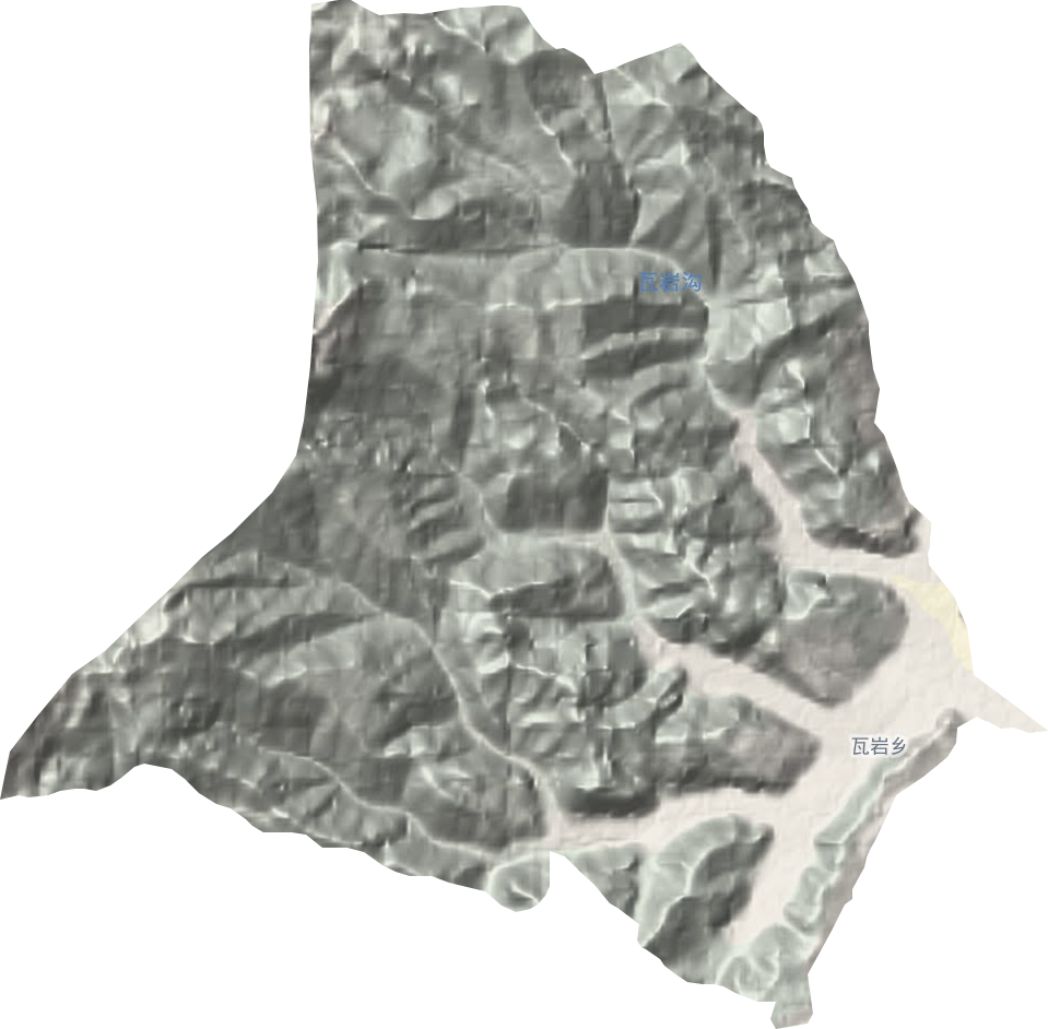 瓦岩乡地形图
