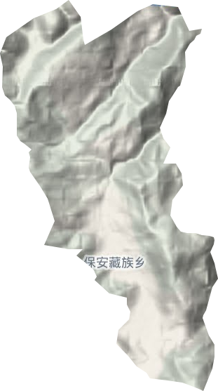 保安藏族乡地形图