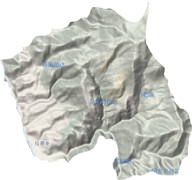 拉普乡地形图