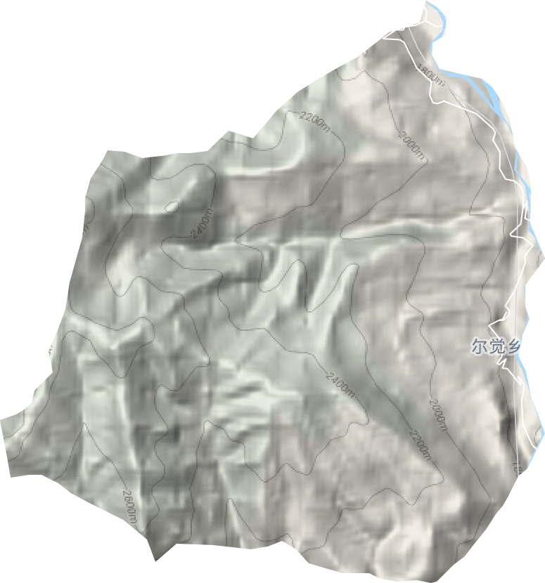 尔觉乡地形图