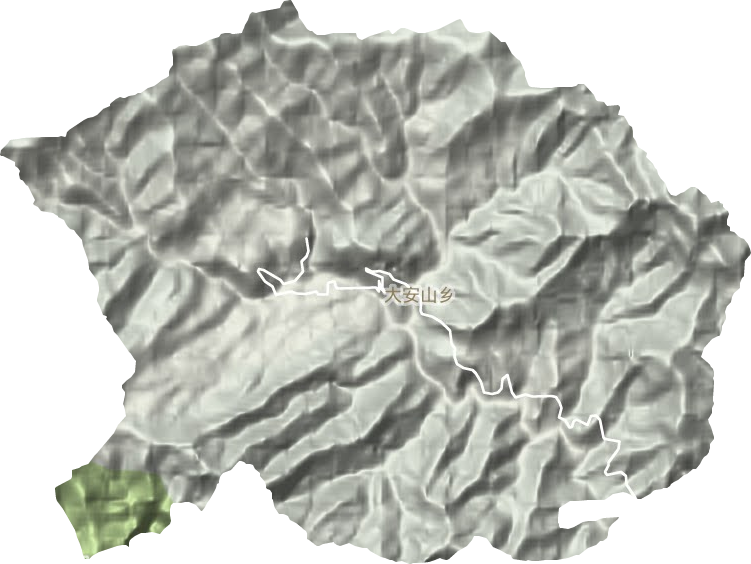 大安山乡地形图