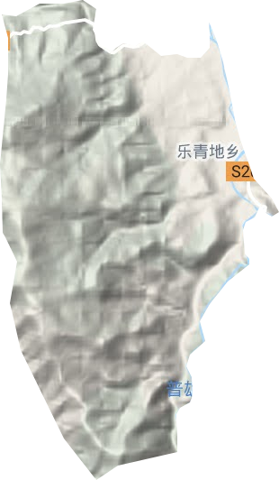 乐青地乡地形图