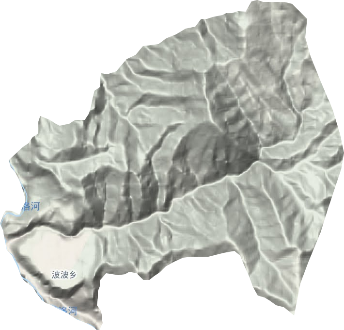 波波乡地形图