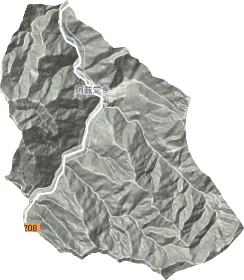 阿兹觉乡地形图