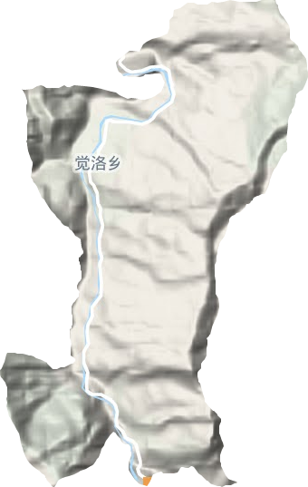 觉洛乡地形图