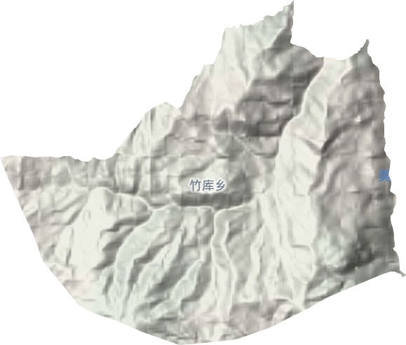 竹库乡地形图