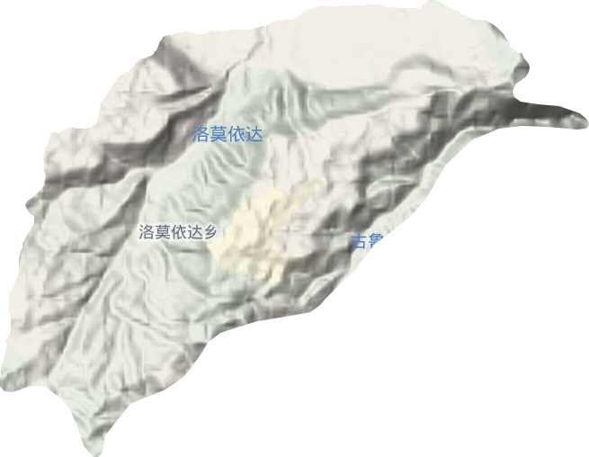 洛莫依达乡地形图