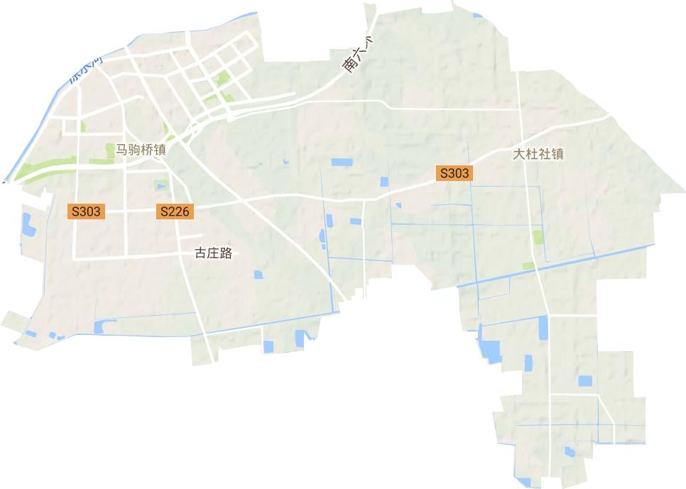 马驹桥镇地形图
