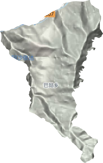 巴姑乡地形图