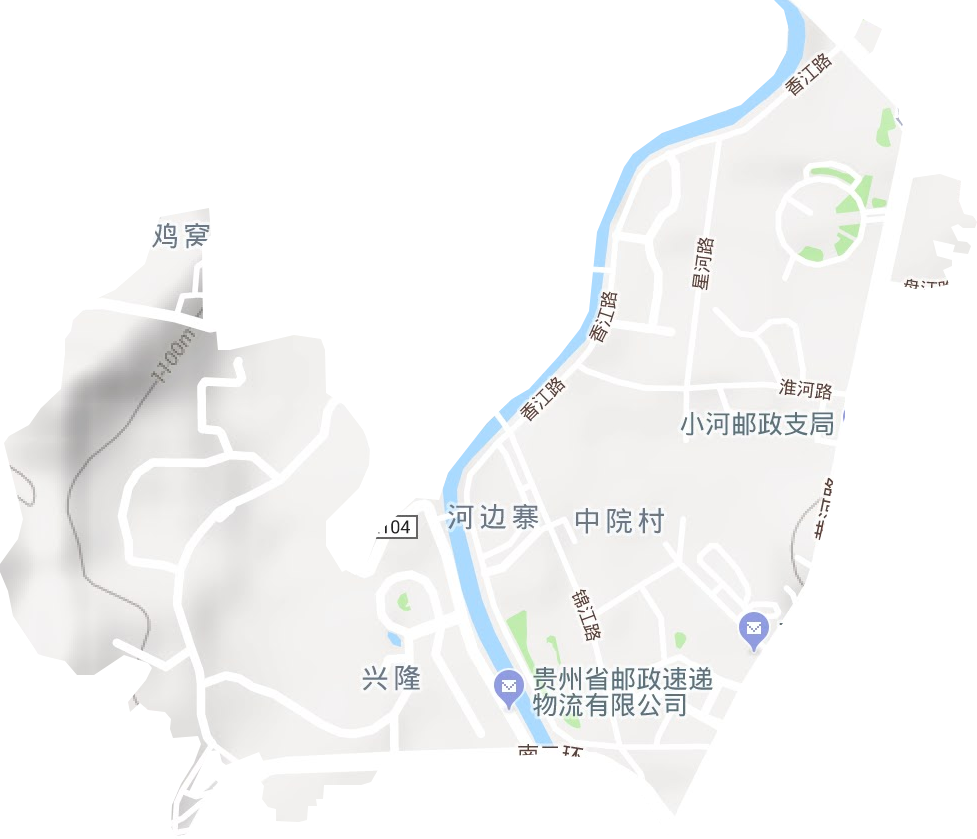 兴隆社区服务中心地形图