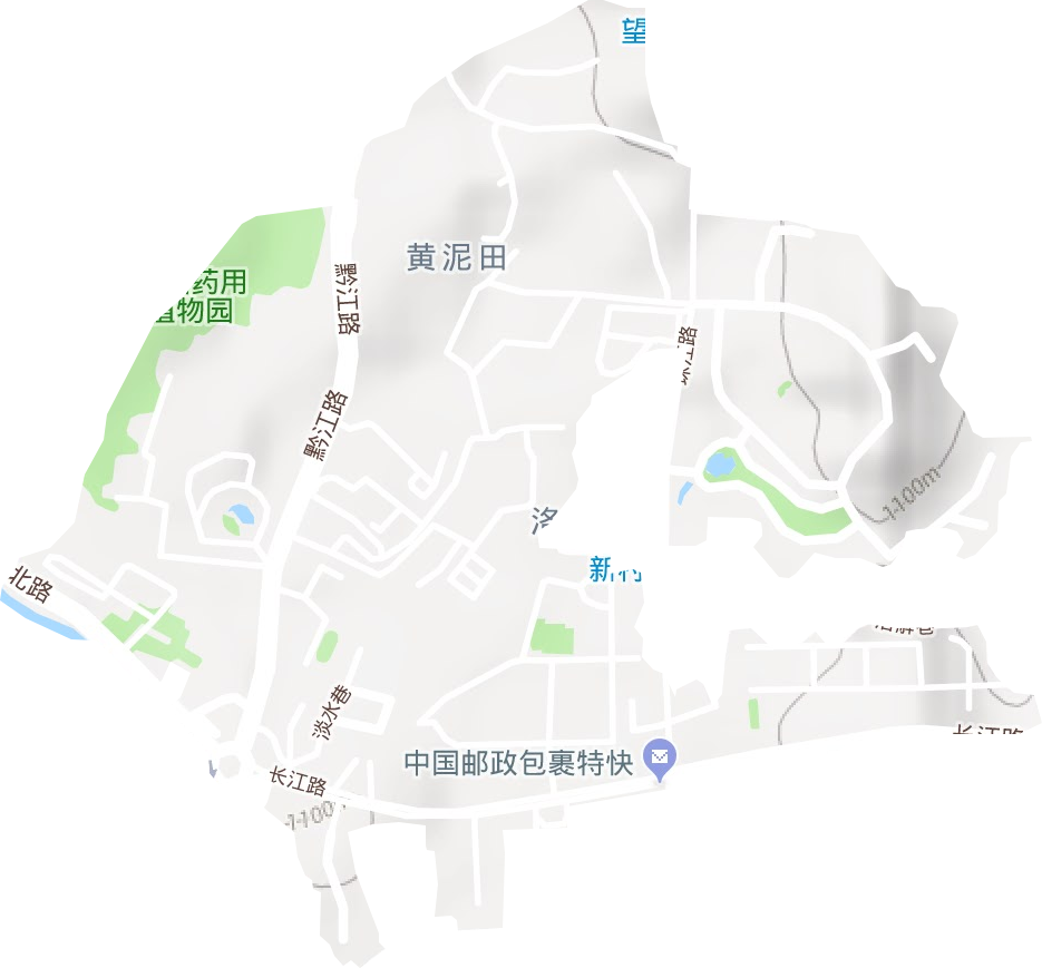黔江社区服务中心地形图