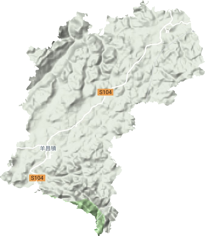 羊昌镇地形图