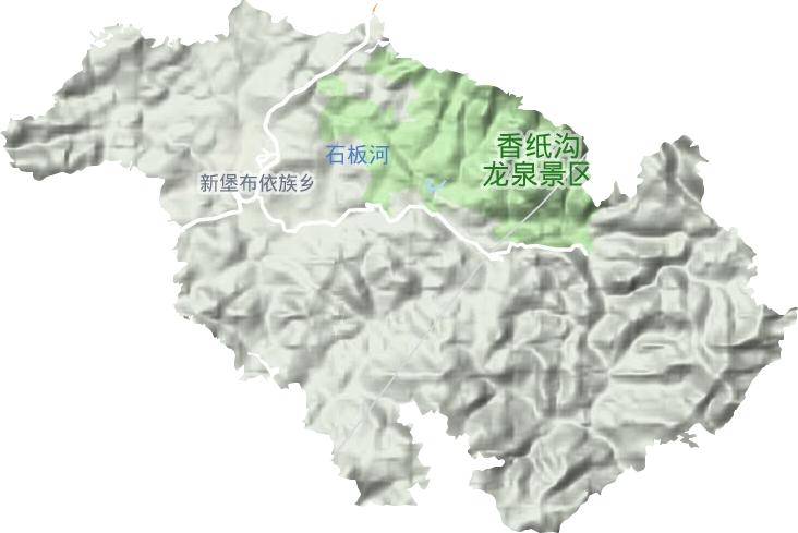 新堡布依族乡地形图