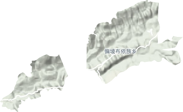 偏坡布依族乡地形图
