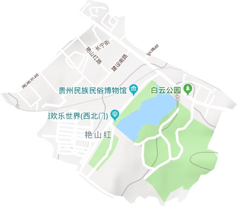 艳山红社区服务中心地形图